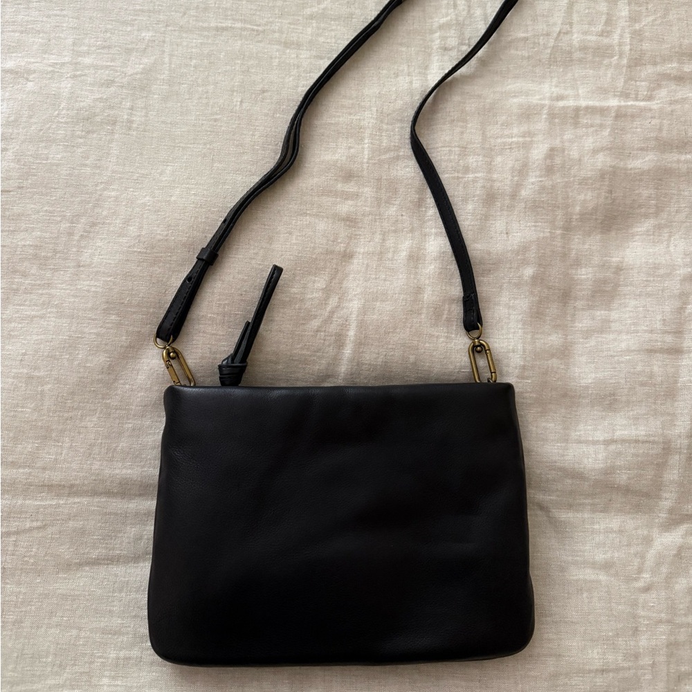 Black Leather Crossbody Bag